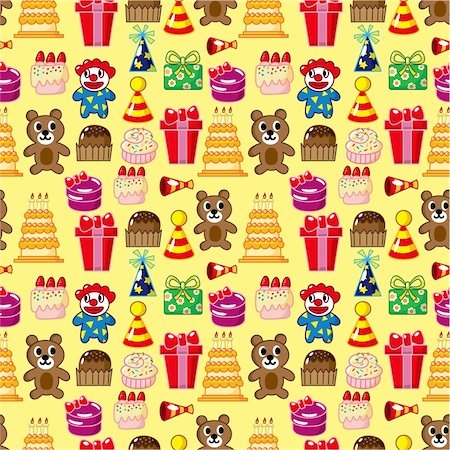 simsearch:400-04243019,k - seamless birthday pattern Photographie de stock - Aubaine LD & Abonnement, Code: 400-04273679