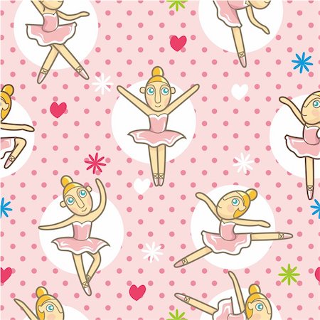 seamless Ballet pattern Stock Photo - Budget Royalty-Free & Subscription, Code: 400-04273707