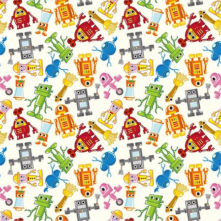 simsearch:400-04273833,k - seamless robot pattern Photographie de stock - Aubaine LD & Abonnement, Code: 400-04273715