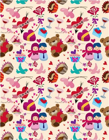 simsearch:400-04243019,k - seamless Valentine's Day pattern Photographie de stock - Aubaine LD & Abonnement, Code: 400-04273766