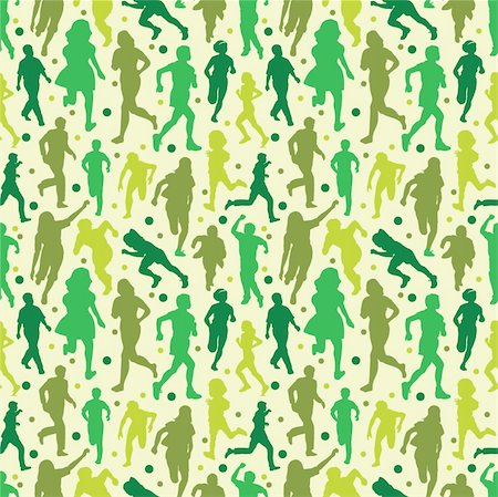 silhouettes of running black girl - seamless people pattern Stock Photo - Budget Royalty-Free & Subscription, Code: 400-04273783