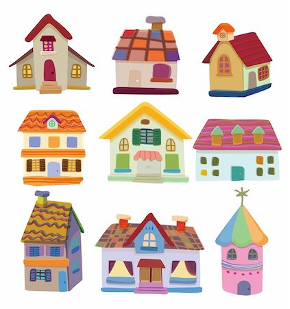 cartoon house icon Stock Photo - Budget Royalty-Free & Subscription, Code: 400-04273812