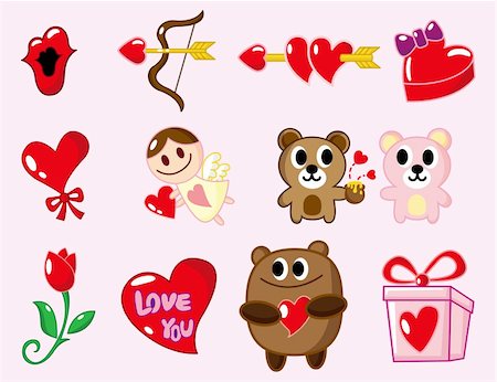 simsearch:400-04752168,k - cartoon Valentine's Day Stock Photo - Budget Royalty-Free & Subscription, Code: 400-04273835