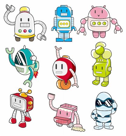 simsearch:400-04405278,k - cartoon robot Fotografie stock - Microstock e Abbonamento, Codice: 400-04273910