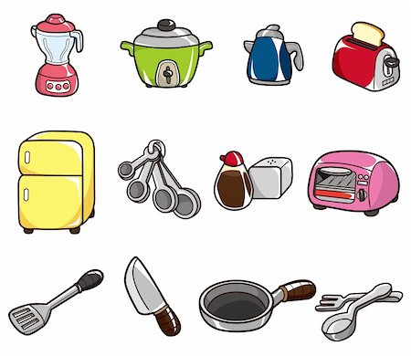 cartoon kitchen icon Stock Photo - Budget Royalty-Free & Subscription, Code: 400-04273924