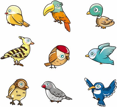 falcone - cartoon bird icon Fotografie stock - Microstock e Abbonamento, Codice: 400-04273930