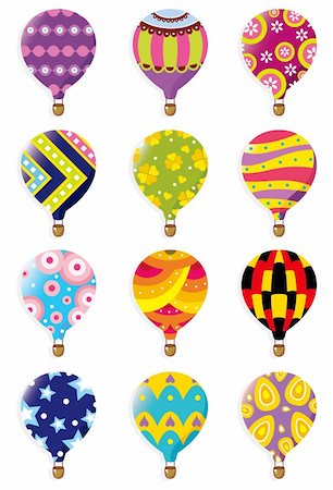 fantasy sports - cartoon hot air balloon icon Stock Photo - Budget Royalty-Free & Subscription, Code: 400-04273971