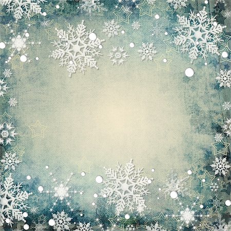 scrapbook cards christmas - Abstract winter background with snowflakes and place for text in skrapbookig style Photographie de stock - Aubaine LD & Abonnement, Code: 400-04284371