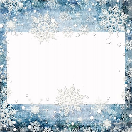 scrapbook cards christmas - Abstract winter background with snowflakes and place for text Stock Photo - Budget Royalty-Free & Subscription, Code: 400-04284372
