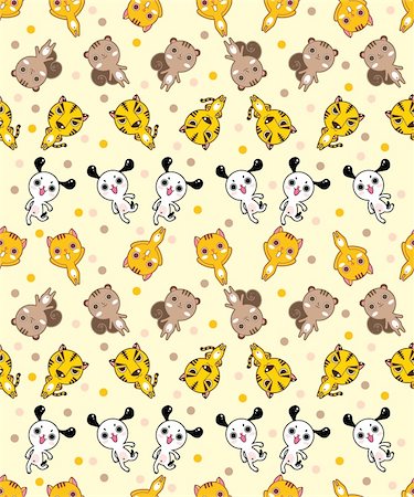 seamless animal pattern Stock Photo - Budget Royalty-Free & Subscription, Code: 400-04284440