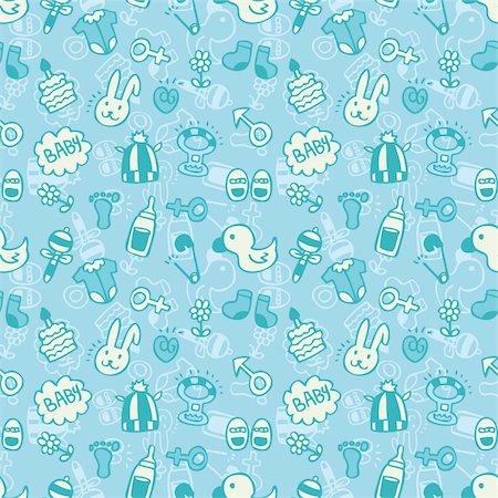 seamless baby pattern Stock Photo - Budget Royalty-Free & Subscription, Code: 400-04284458
