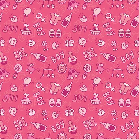 seamless baby pattern Stock Photo - Budget Royalty-Free & Subscription, Code: 400-04284459