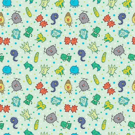 seamless virus pattern Photographie de stock - Aubaine LD & Abonnement, Code: 400-04284462