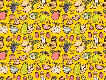 seamless fruit pattern Stock Photo - Budget Royalty-Free & Subscription, Code: 400-04284513