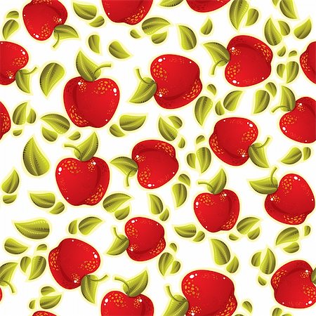 simsearch:400-07714506,k - Red apples seamless pattern. Design background Photographie de stock - Aubaine LD & Abonnement, Code: 400-04284527