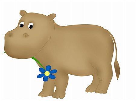 futura (artist) - Childish illustration of Hippo Stock Photo - Budget Royalty-Free & Subscription, Code: 400-04284600