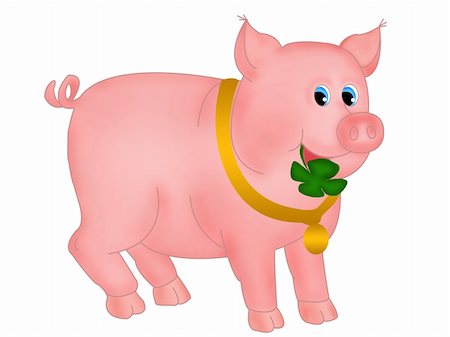 simsearch:400-04293272,k - Childish illustration of Pig Fotografie stock - Microstock e Abbonamento, Codice: 400-04284633