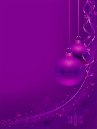 futura (artist) - Christmas background with christmas balls, snowflakes and abstract curves Stock Photo - Budget Royalty-Free & Subscription, Code: 400-04284813