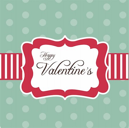 retro valentines frame - Retro card for Valentine's Day, vector illustration Stock Photo - Budget Royalty-Free & Subscription, Code: 400-04284983