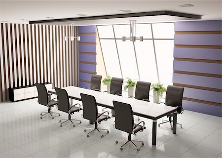 simsearch:400-04241682,k - conference room with eight armchairs interior 3d render Stock Photo - Budget Royalty-Free & Subscription, Code: 400-04285020