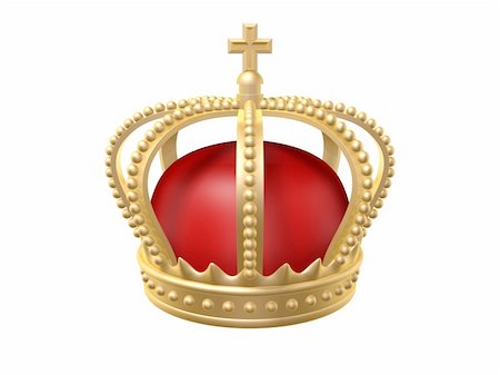 royal king symbol - crown of lord isolated on white background Stock Photo - Budget Royalty-Free & Subscription, Code: 400-04285127