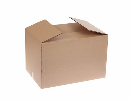 simsearch:400-05708252,k - cardboard box, photo on the white background Stock Photo - Budget Royalty-Free & Subscription, Code: 400-04285157