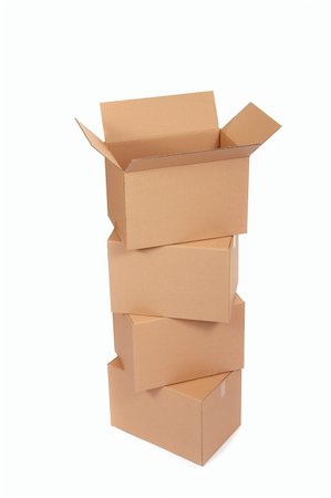 simsearch:400-05708252,k - cardboard box, photo on the white background Stock Photo - Budget Royalty-Free & Subscription, Code: 400-04285164