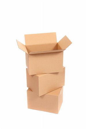 simsearch:400-05708252,k - cardboard box, photo on the white background Stock Photo - Budget Royalty-Free & Subscription, Code: 400-04285165