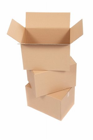simsearch:400-04932450,k - cardboard box, photo on the white background Stock Photo - Budget Royalty-Free & Subscription, Code: 400-04285166