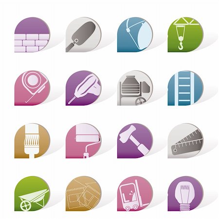 simsearch:400-04318383,k - Construction and Building icons - Vector Icon Set Stock Photo - Budget Royalty-Free & Subscription, Code: 400-04285176