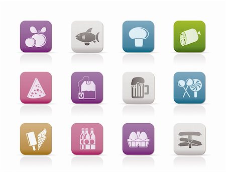 simsearch:400-06171664,k - food, drink and shop icons - vector icon set Foto de stock - Super Valor sin royalties y Suscripción, Código: 400-04285262