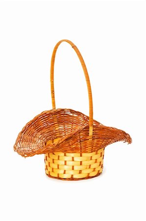 simsearch:400-05194830,k - Woven basket isolated on the white background Stockbilder - Microstock & Abonnement, Bildnummer: 400-04285310