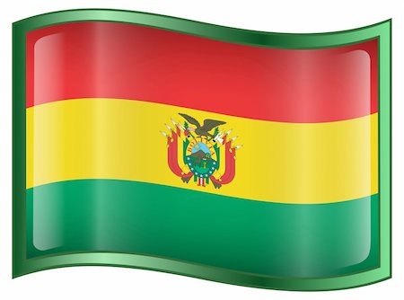 simsearch:400-04285611,k - Bolivia Flag Icon, isolated on white background. Foto de stock - Super Valor sin royalties y Suscripción, Código: 400-04285439
