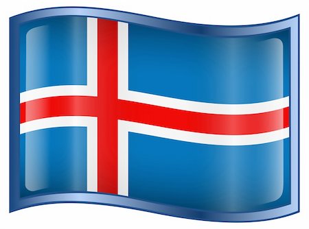simsearch:400-04615817,k - Iceland Flag icon, isolated on white background. Foto de stock - Royalty-Free Super Valor e Assinatura, Número: 400-04285442