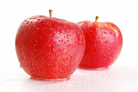 simsearch:400-05741507,k - Two apples isolated on white background Stockbilder - Microstock & Abonnement, Bildnummer: 400-04285490