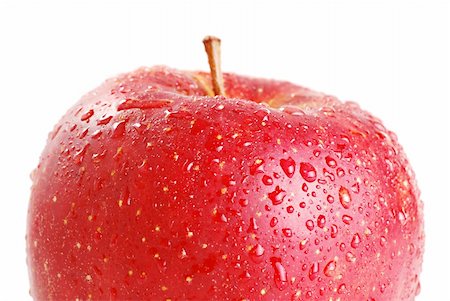 simsearch:400-05741507,k - Wet apple isolated on white Stockbilder - Microstock & Abonnement, Bildnummer: 400-04285491