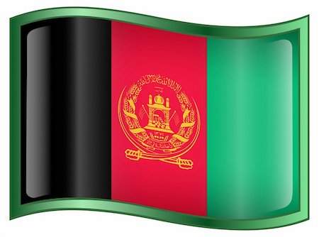 simsearch:400-04724192,k - Afghanistan Flag icon, isolated on white background. Stock Photo - Budget Royalty-Free & Subscription, Code: 400-04285503