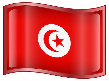 simsearch:400-04285611,k - Tunisia Flag icon, isolated on white background. Foto de stock - Super Valor sin royalties y Suscripción, Código: 400-04285510