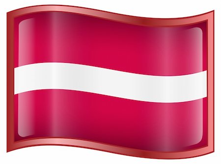 simsearch:400-04285611,k - Latvia Flag icon, isolated on white background. Foto de stock - Super Valor sin royalties y Suscripción, Código: 400-04285531