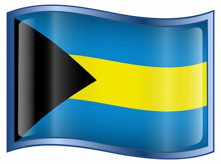 simsearch:400-04817643,k - Bahamas Flag Icon, isolated on white background. Foto de stock - Super Valor sin royalties y Suscripción, Código: 400-04285607