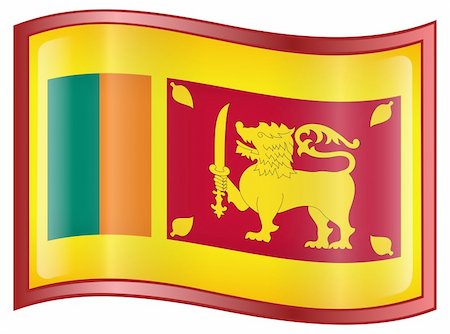 simsearch:400-04285611,k - Sri Lanka Flag Icon, isolated on white background. Foto de stock - Super Valor sin royalties y Suscripción, Código: 400-04285615