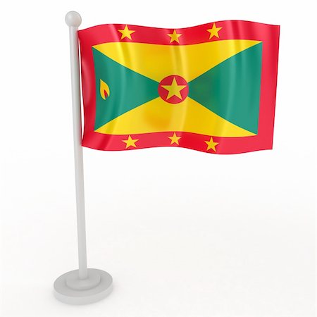 simsearch:400-04796084,k - Illustration of a flag of Grenada on a white background Foto de stock - Royalty-Free Super Valor e Assinatura, Número: 400-04285639