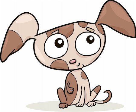 simsearch:400-08048562,k - cartoon illustration of cute little puppy Stockbilder - Microstock & Abonnement, Bildnummer: 400-04285723