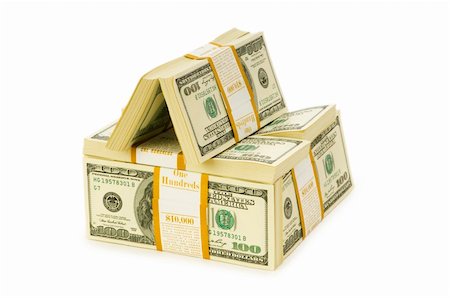 simsearch:400-05140548,k - Stack of dollars isolated on the white Stock Photo - Budget Royalty-Free & Subscription, Code: 400-04285881