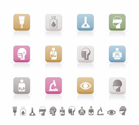 medical, hospital and health care icons - vector icon set Photographie de stock - Aubaine LD & Abonnement, Code: 400-04285990