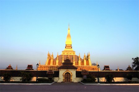 Wat That Luang the most famous temple in Vientiane,the Laos(Pha That Luang, Laos) Stock Photo - Budget Royalty-Free & Subscription, Code: 400-04286200