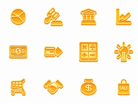 illustration of a set of business and finance internet icons Stock Photo - Budget Royalty-Free & Subscription, Code: 400-04286212