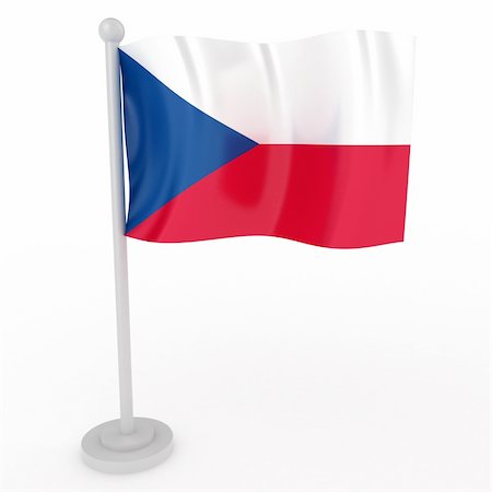 simsearch:400-04620875,k - Illustration of a flag of Czech Republic on a white background Stock Photo - Budget Royalty-Free & Subscription, Code: 400-04286306
