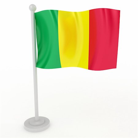 simsearch:400-04796084,k - Illustration of a flag of Mali on a white background Foto de stock - Royalty-Free Super Valor e Assinatura, Número: 400-04286309