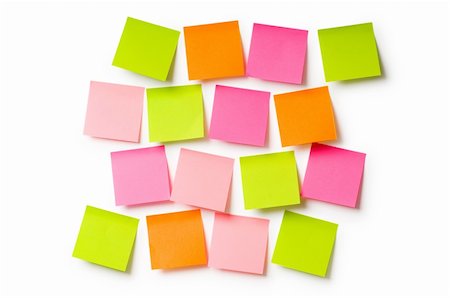 post its lots - Reminder notes isolated on the white background Photographie de stock - Aubaine LD & Abonnement, Code: 400-04286494